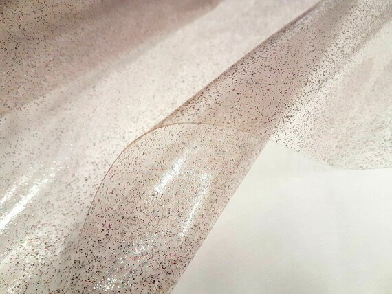 Tovaglia Cerata Trasparente Glitterata Argento PVC plastica trasparente  cucina