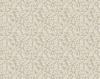 Birch Leaves Linen Beige Oilcloth Tablecloth Cotton Cloth With PVC Coating Wipeclean, Round, Square, Rectangle or Oval