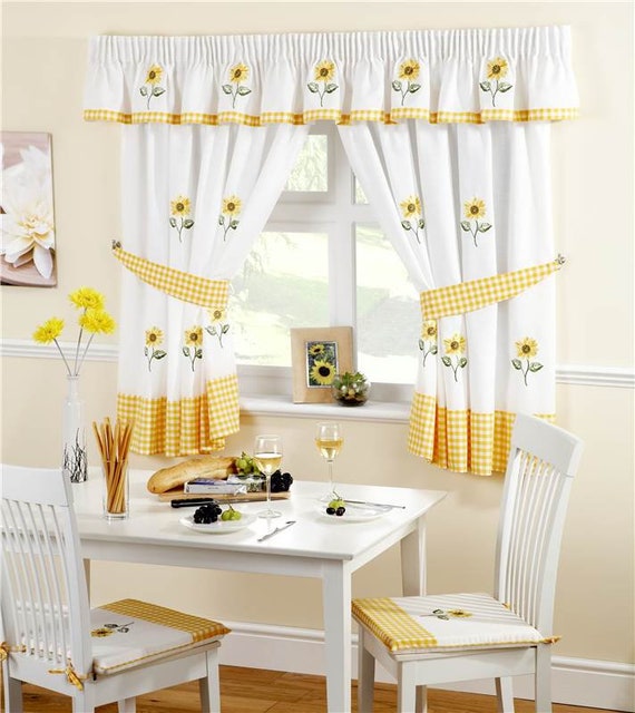 Beautiful Sunflower Cafe Curtain Panel 