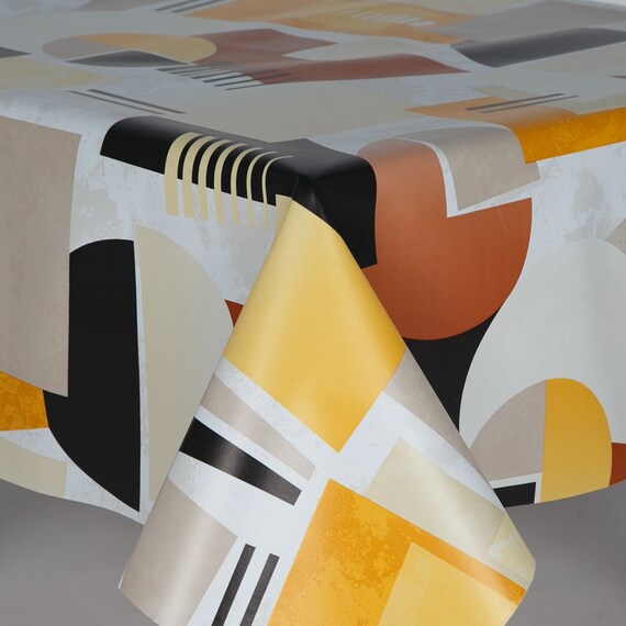 Tovaglia in PVC Picasso in arancione con forme geometriche - Etsy Italia