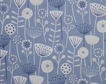 Bergen Blue Scandinavian Prints Oilcloth Tablecloth Cotton Cloth With PVC Coating Wipe clean, Round, Square, Rectangle or Oval