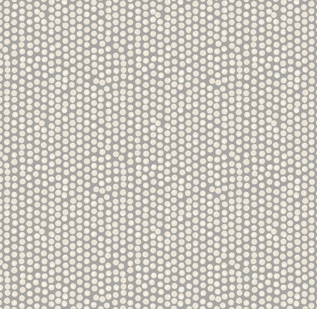 Oilcloth Tablecloth Spotty Polkadots Grey and White, Wipe Clean Cotton ...