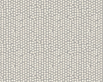 Tafelzeil tafelkleed vlekkerig stippen grijs en wit, schoon te vegen katoenen doek met pvc-coating, rond, vierkant, ovaal of rechthoek