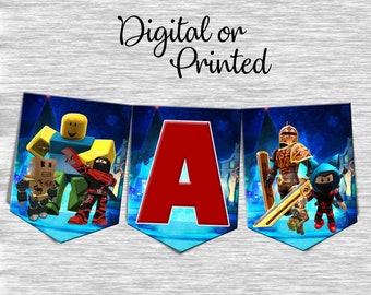 Roblox Card Etsy - roblox happy birthday banner digital or printed