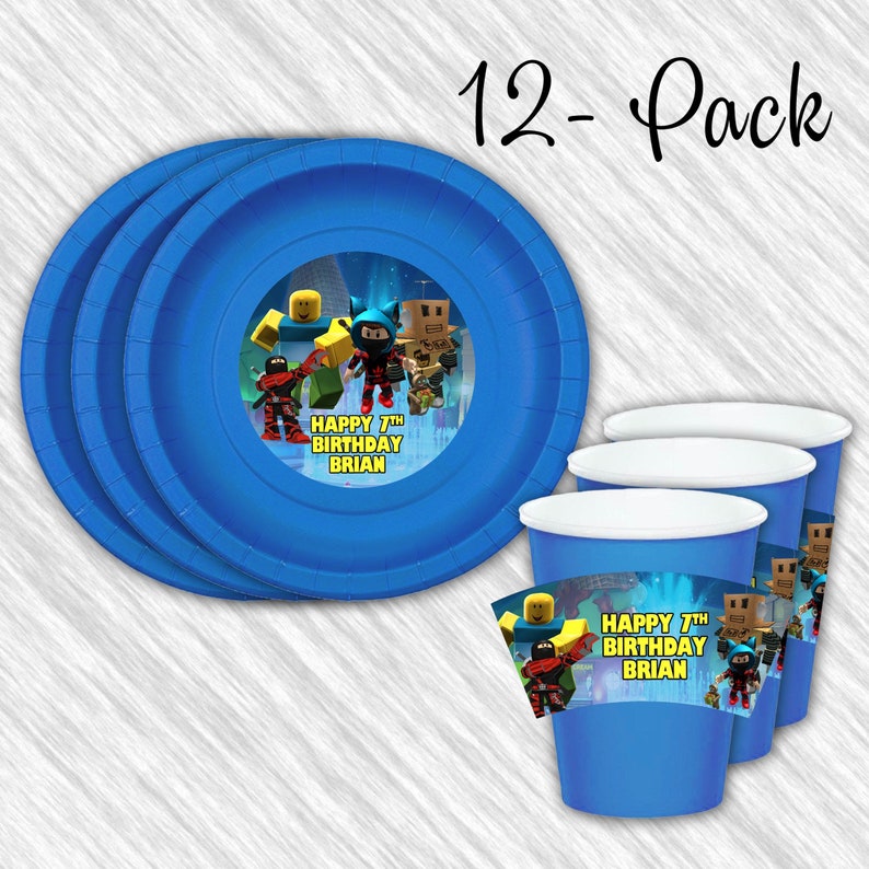 Roblox Paper Plates Cups And Napkins 12pack