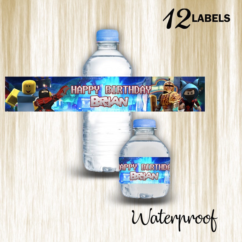 Roblox Bottle Labels Ready To Use Waterproof - roblox bottle