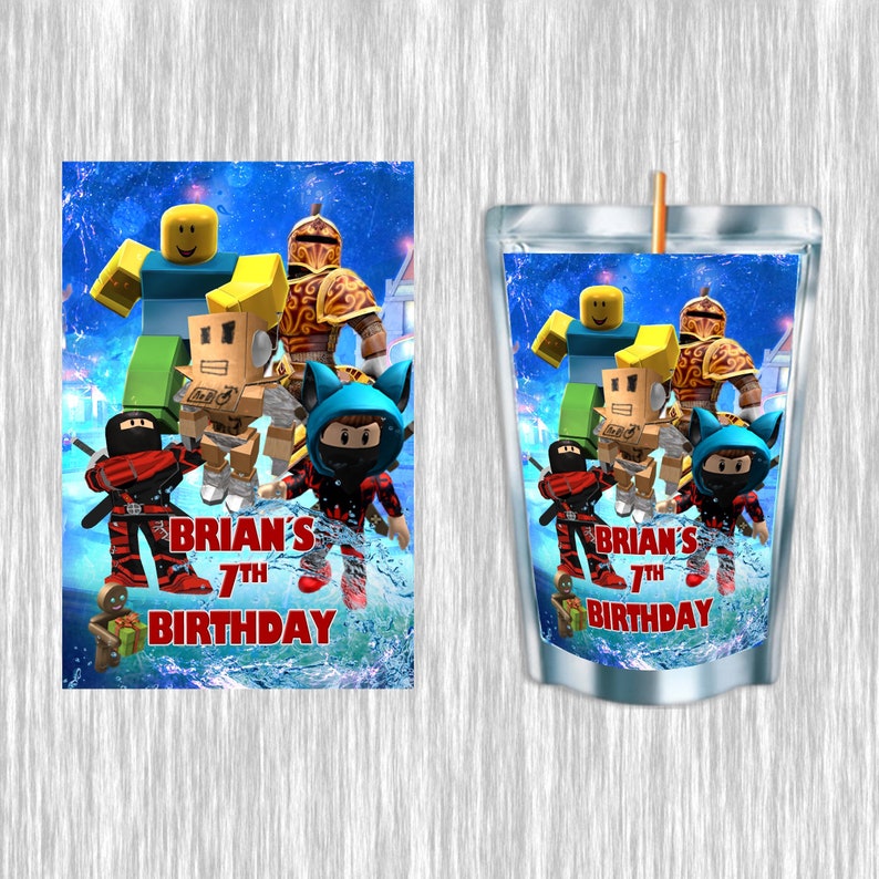 Roblox juice pouch labels digital or printed Etsy