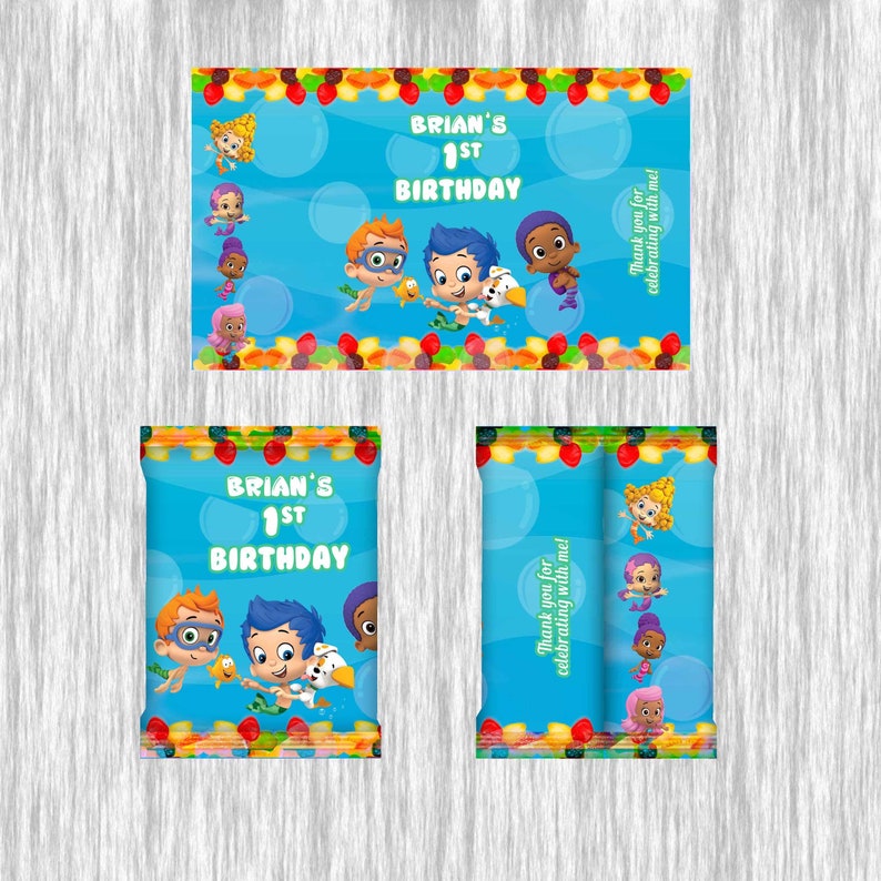 Bubble Guppies Customized Fruit Snack 12pack Ready for - Etsy