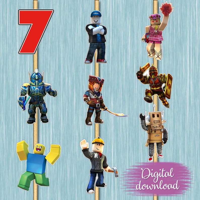 Roblox Centerpieces Cake Topper Instant Download You Print -