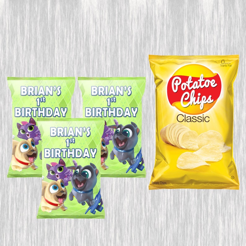 Puppy Dog Pals Chips Bag Labels Digital Printed or Finished - Etsy