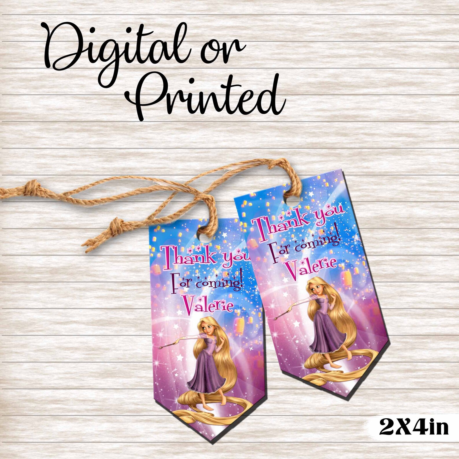 Rapunzel Favor Tags Digital or Printed - Etsy