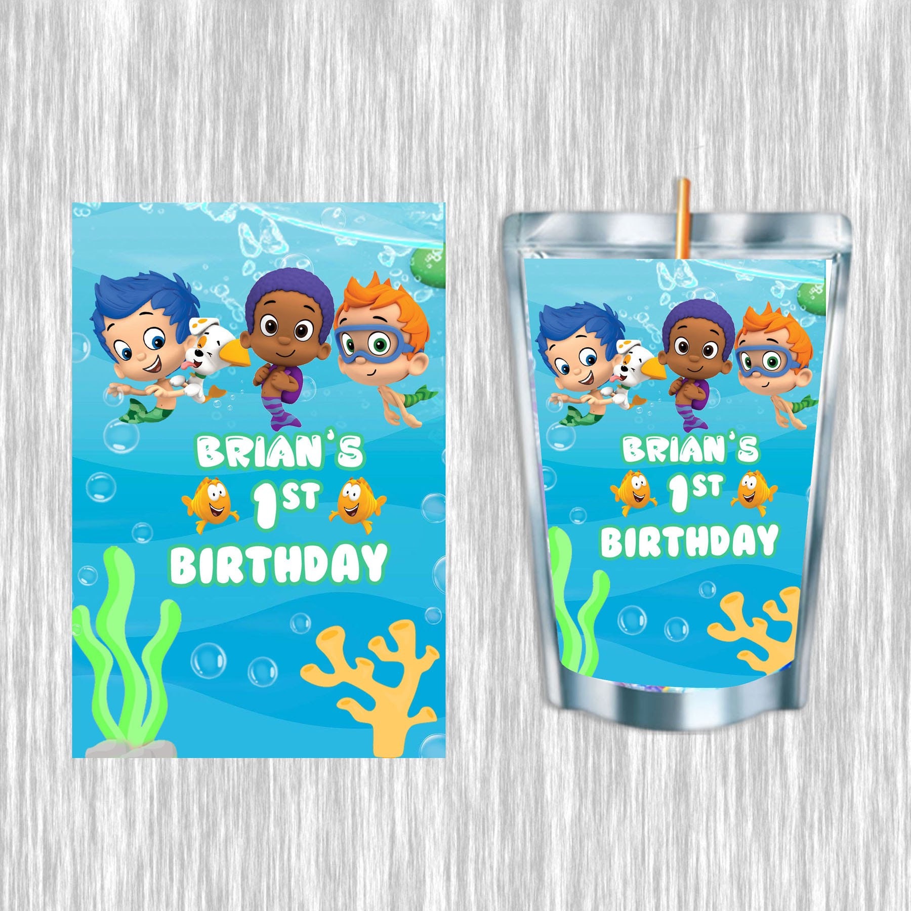 Bubble Guppies Juice Pouch Labels Digital Printed or Ready Etsy