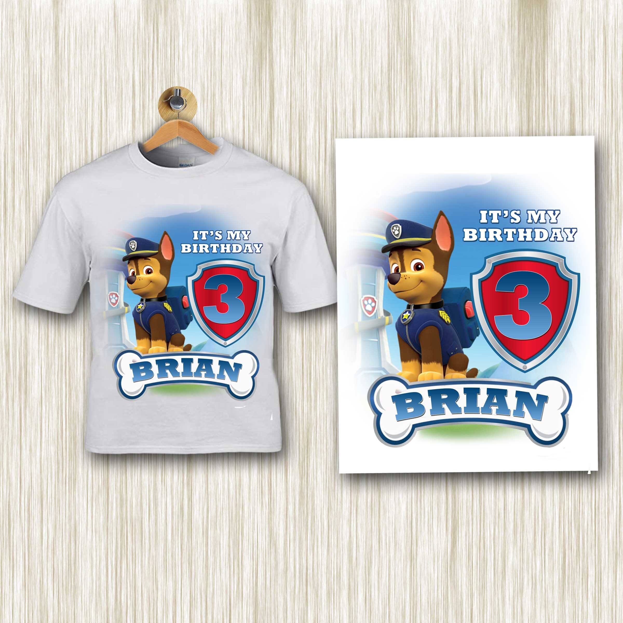 Paw Patrol Iron on / transfer digital download YOU PRINT | Etsy