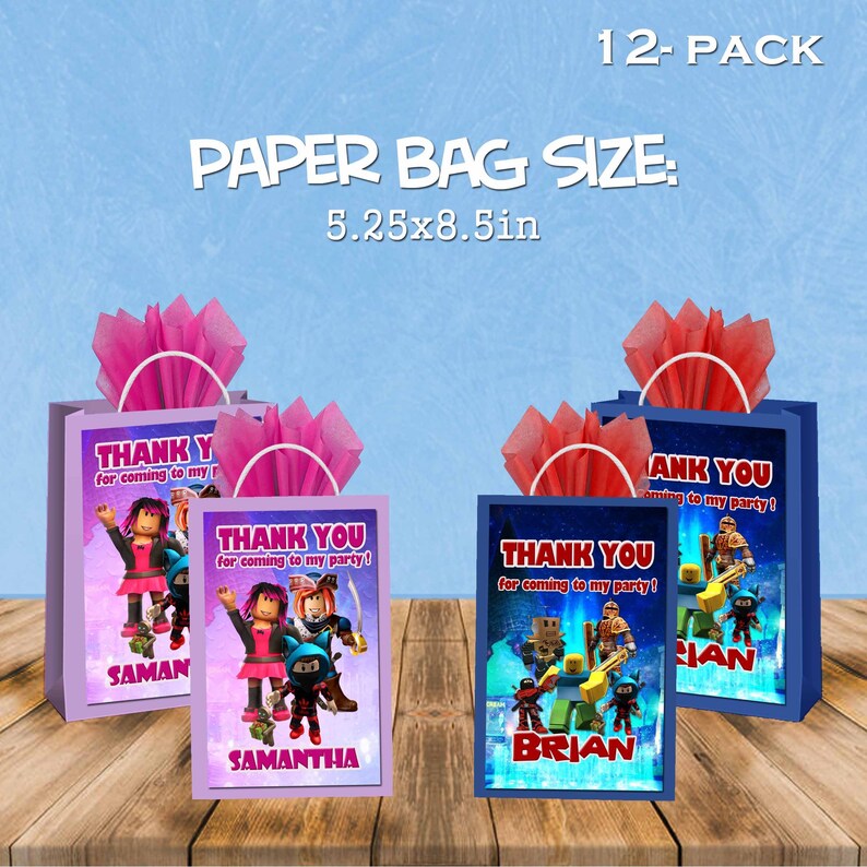 Roblox Favor Bags Gift Bags Candy Bags 12Pack - Etsy