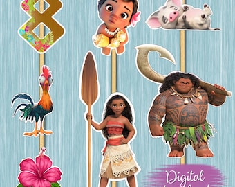 Moana Cake Topper Etsy Moana Cake Topper Etsy