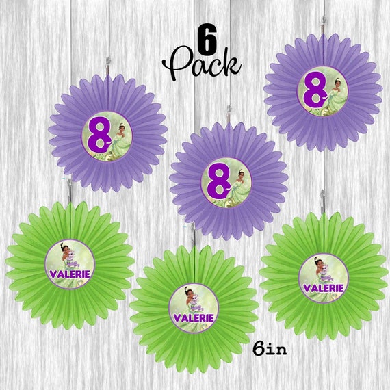 Princess Tiana Small Fan Decoration 6pack Size 6in Etsy