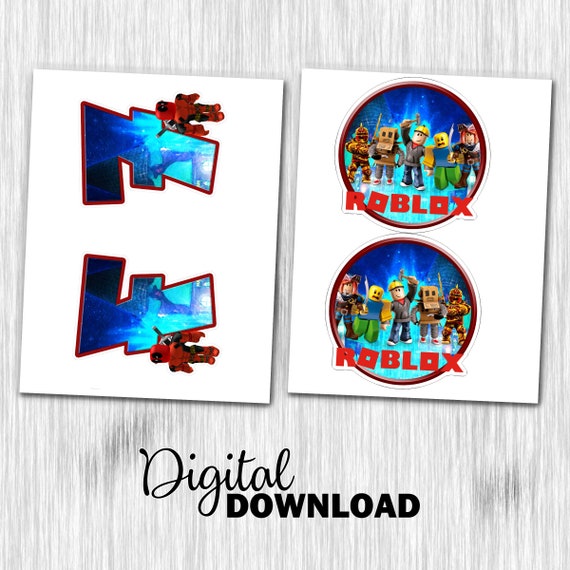 Roblox Centerpieces Digital Download You Print Etsy - roblox bubble labels digital or printed etsy