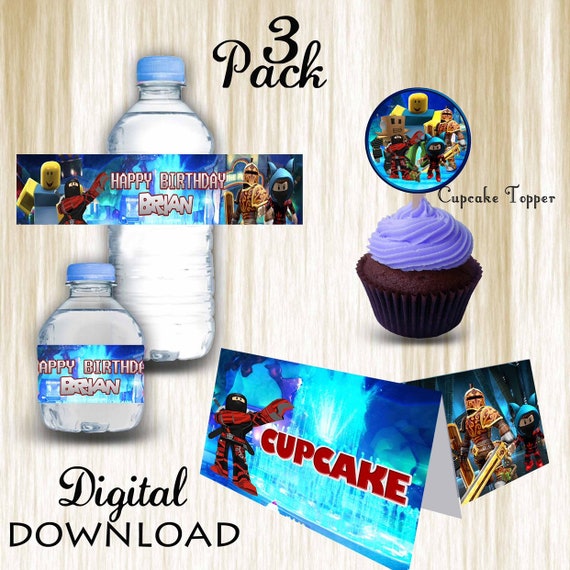 Roblox Bottle Label Food Label Cupcake Topper Digital Etsy - roblox water labels instant download printable roblox water etsy