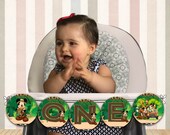 Mickey Mouse Safari high chair banner - digital or printed