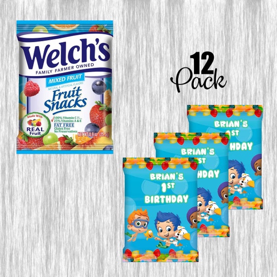 Bubble Guppies Customized Fruit Snack 12pack Ready for | Etsy