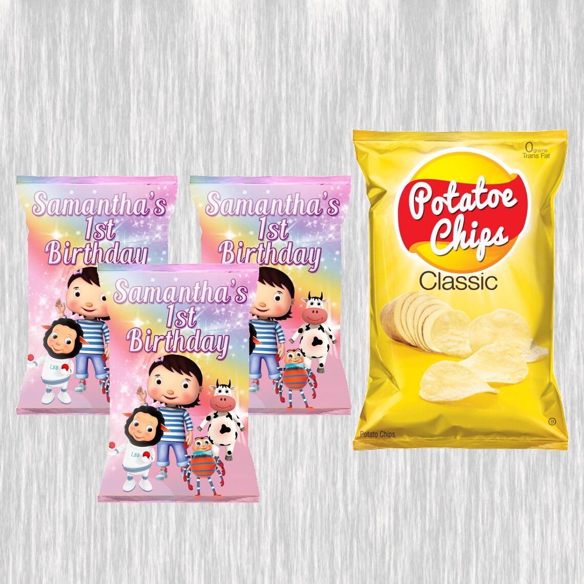 Little Baby Bum Chips Bag Labels Digital Printed or - Etsy