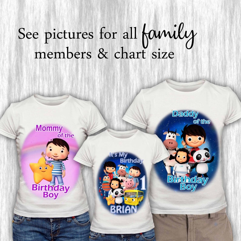Little baby bum Birthday boy & family members shirts Etsy