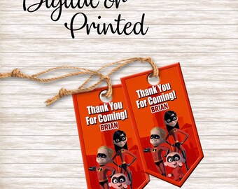 Printed Favor Tags - Etsy