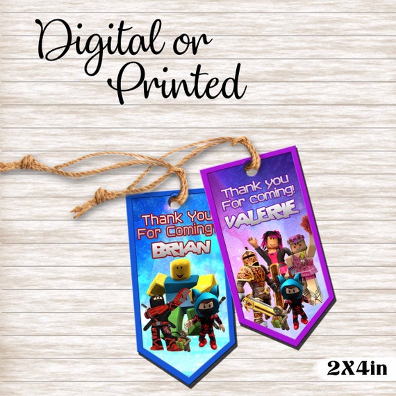 Roblox Favor Tags Digital Or Printed - roblox book etsy