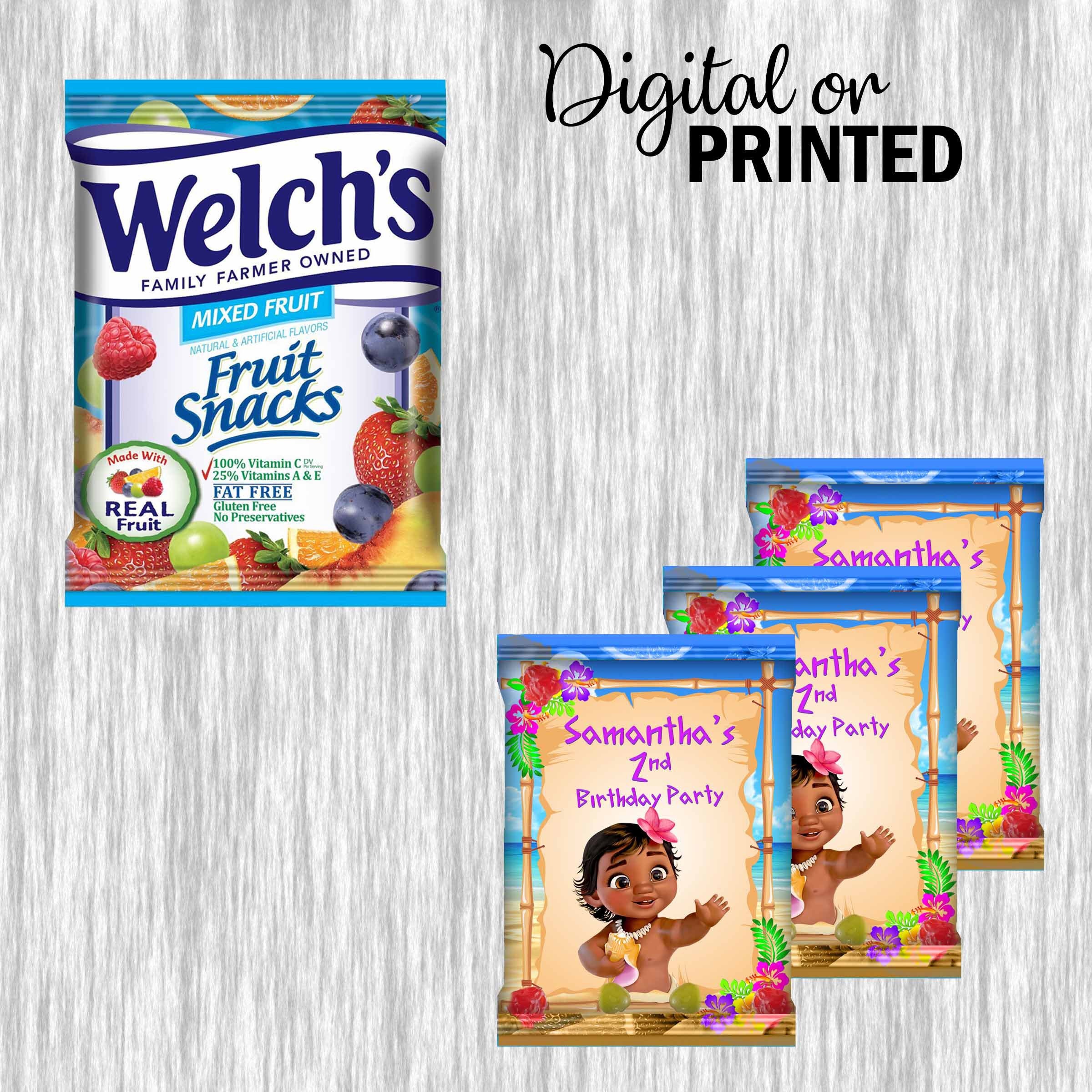 Baby Moana Fruit Snack Labels Digital Printed Or Finished Etsy