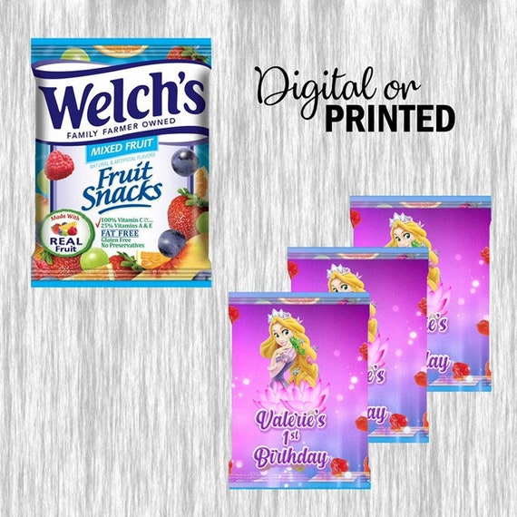 Tangled Fruit Snack Labels Digital Printed or Finished Etsy