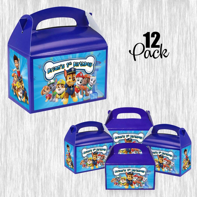 Paw Patrol Small Gable Box Favor Box 4.5x3in 12pack - Etsy