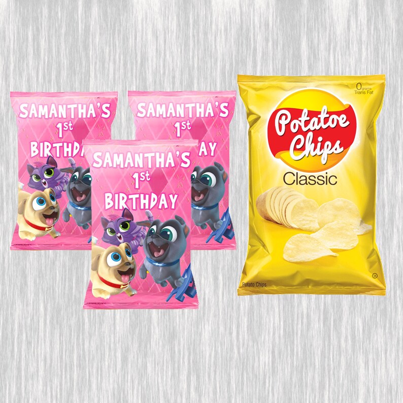 Puppy Dog Pals Chips Bag Labels Digital Printed or Finished Etsy