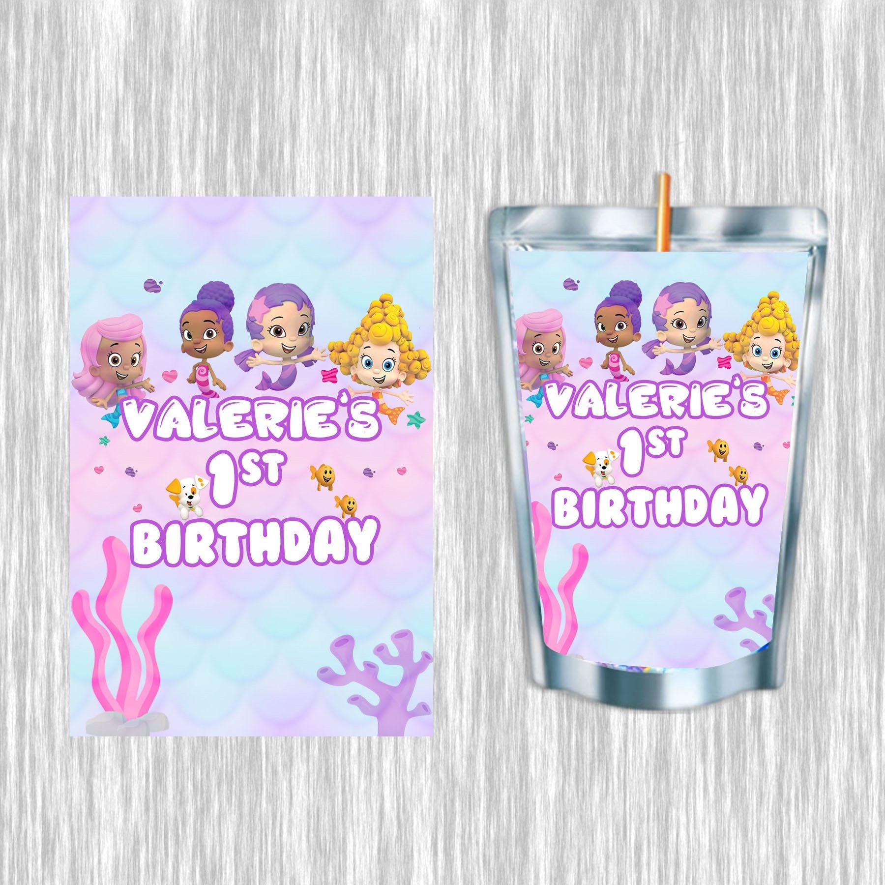 Bubble Guppies Juice Pouch Labels Digital Printed or Ready Etsy