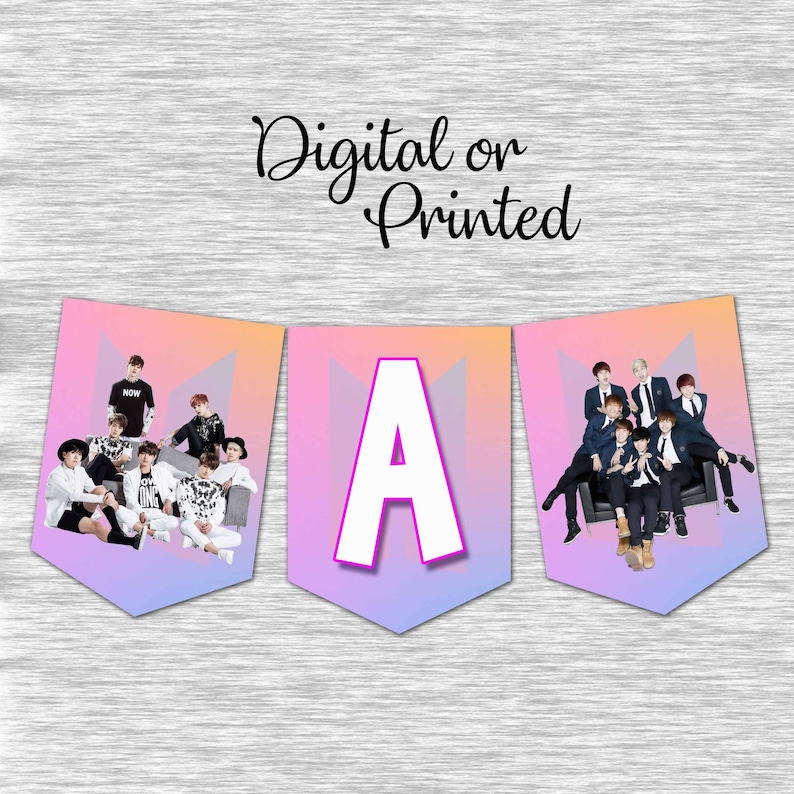 Bts Birthday Banner Printable Bts Birthday Banner Printable