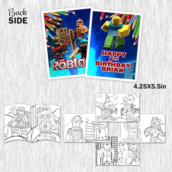 Roblox Coloring Books For Party Favors 8pack Etsy - roblox coloring books