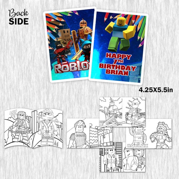 Roblox Coloring Books For Party Favors 8pack Etsy - roblox coloring books