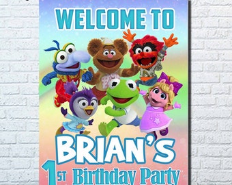 Muppet babies welcome sign - digital download YOU PRINT
