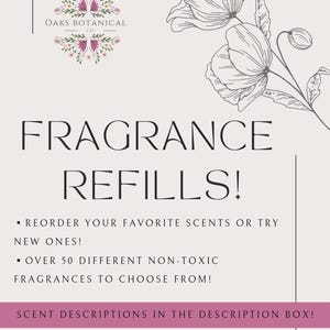 Fragrance Oil REFILL • Fragrance refill for Plant Vent Clip • Car Air Freshener Refill • 3ml •  Natural • Non-toxic