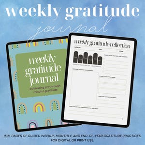 Gratitude Journal: Personalized Weekly Reflection Journal with Guided Prompts for Mindset & Wellness - Perfect Gift