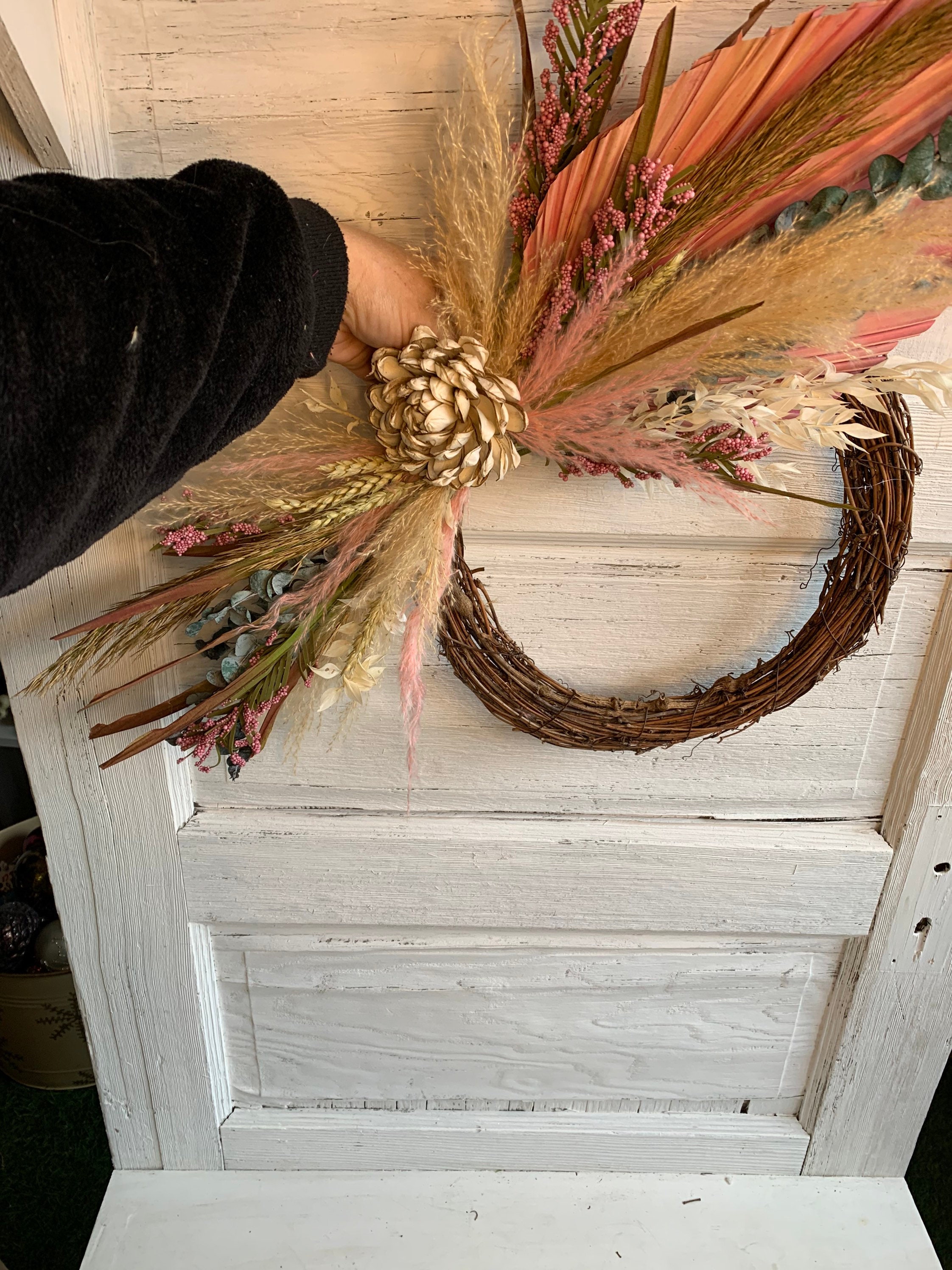 Boho wreath Make your own Wreath DIY kit Hanging wall Etsy