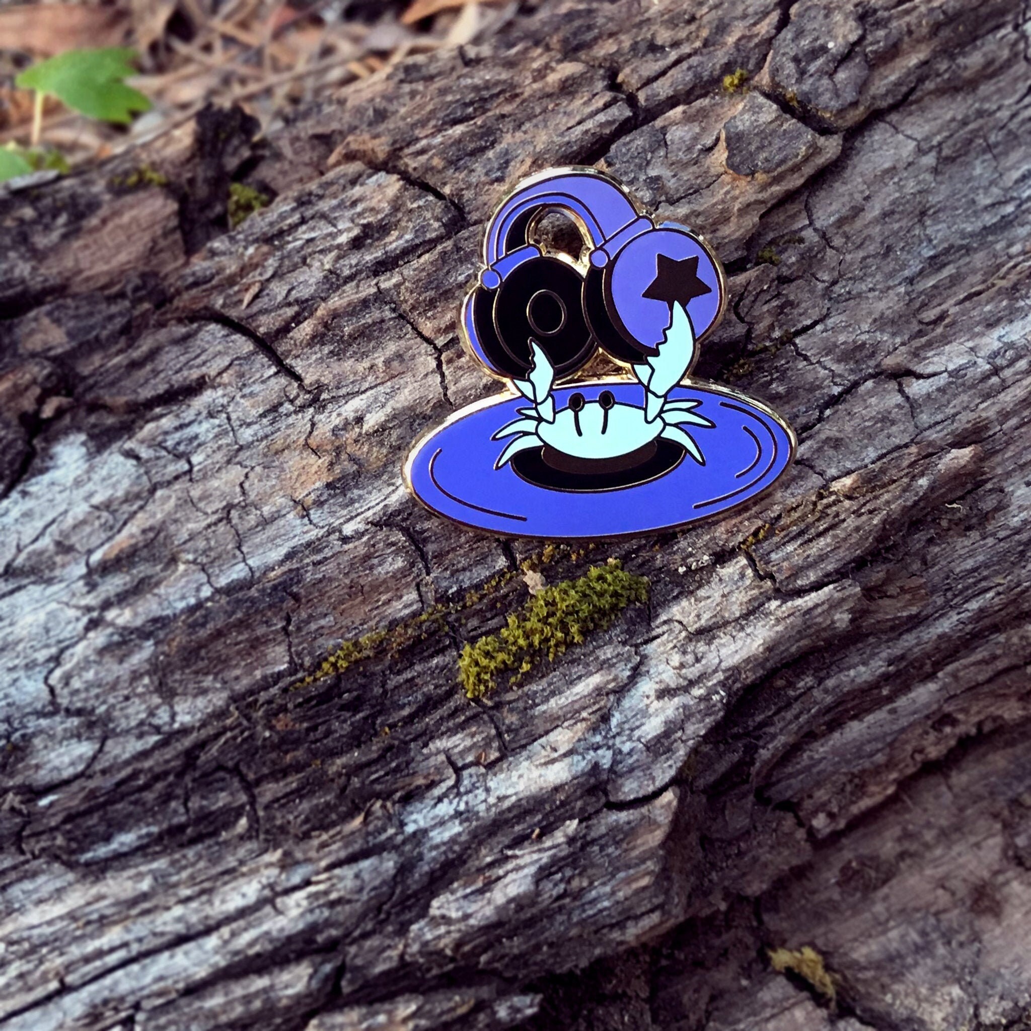 DJ Crab Enamel Pin