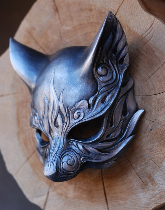 Fox Mask Silver - Etsy
