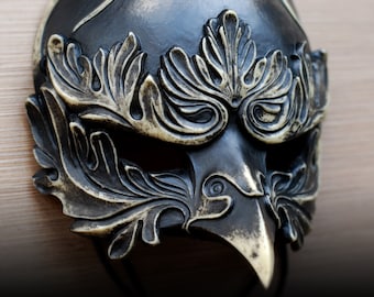 Bird mask dark ivory