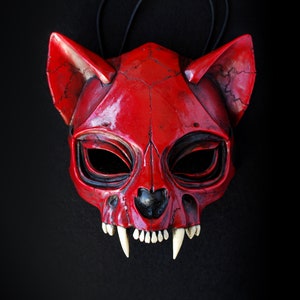 Сat mask red
