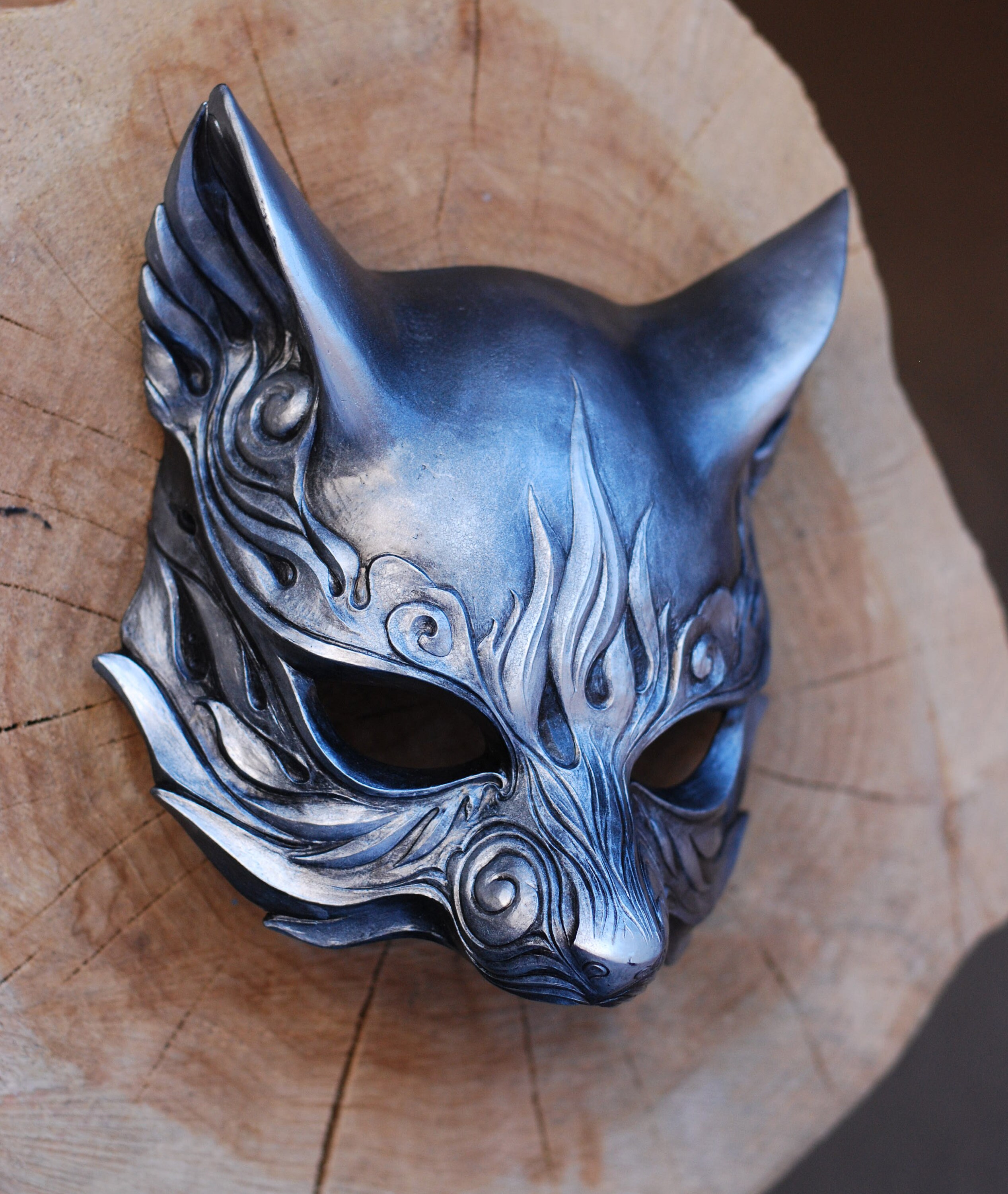 Fox Mask Silver - Etsy