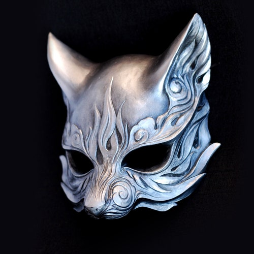 Fox Mask Japanese Fox Masquerade Mask Craft Fox Fox Mask Etsy