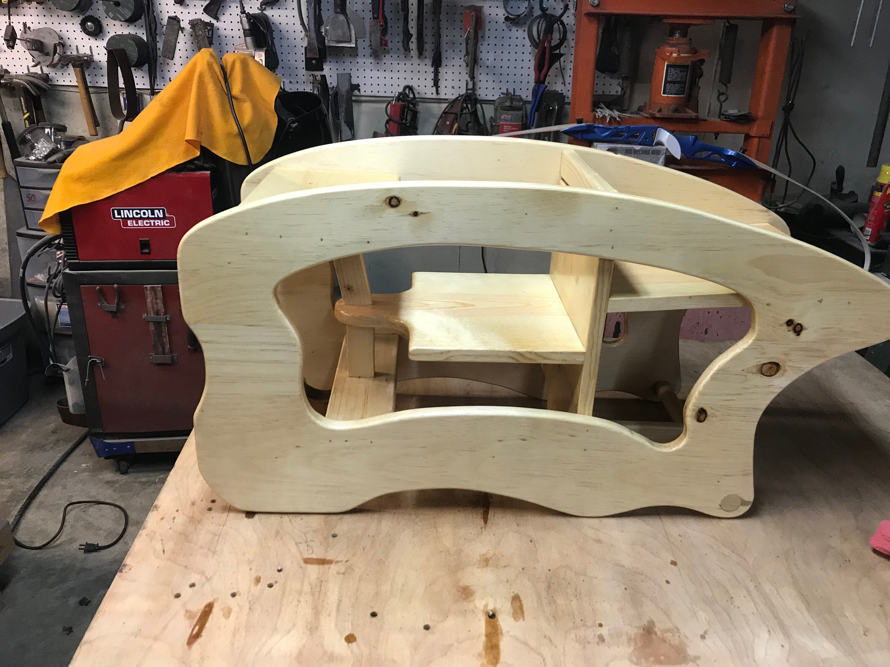 Handcrafted 3 in 1 Child's High Chair, Rocking Horse and Desk Etsy