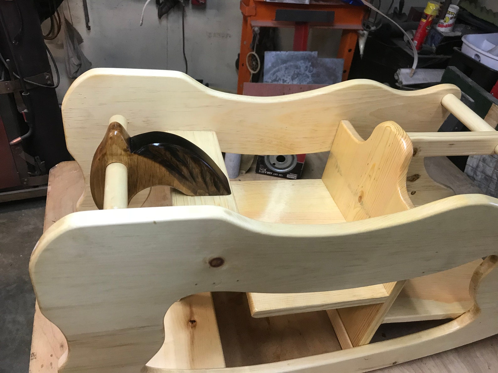 Handcrafted 3 in 1 Child's High Chair, Rocking Horse and Desk Etsy