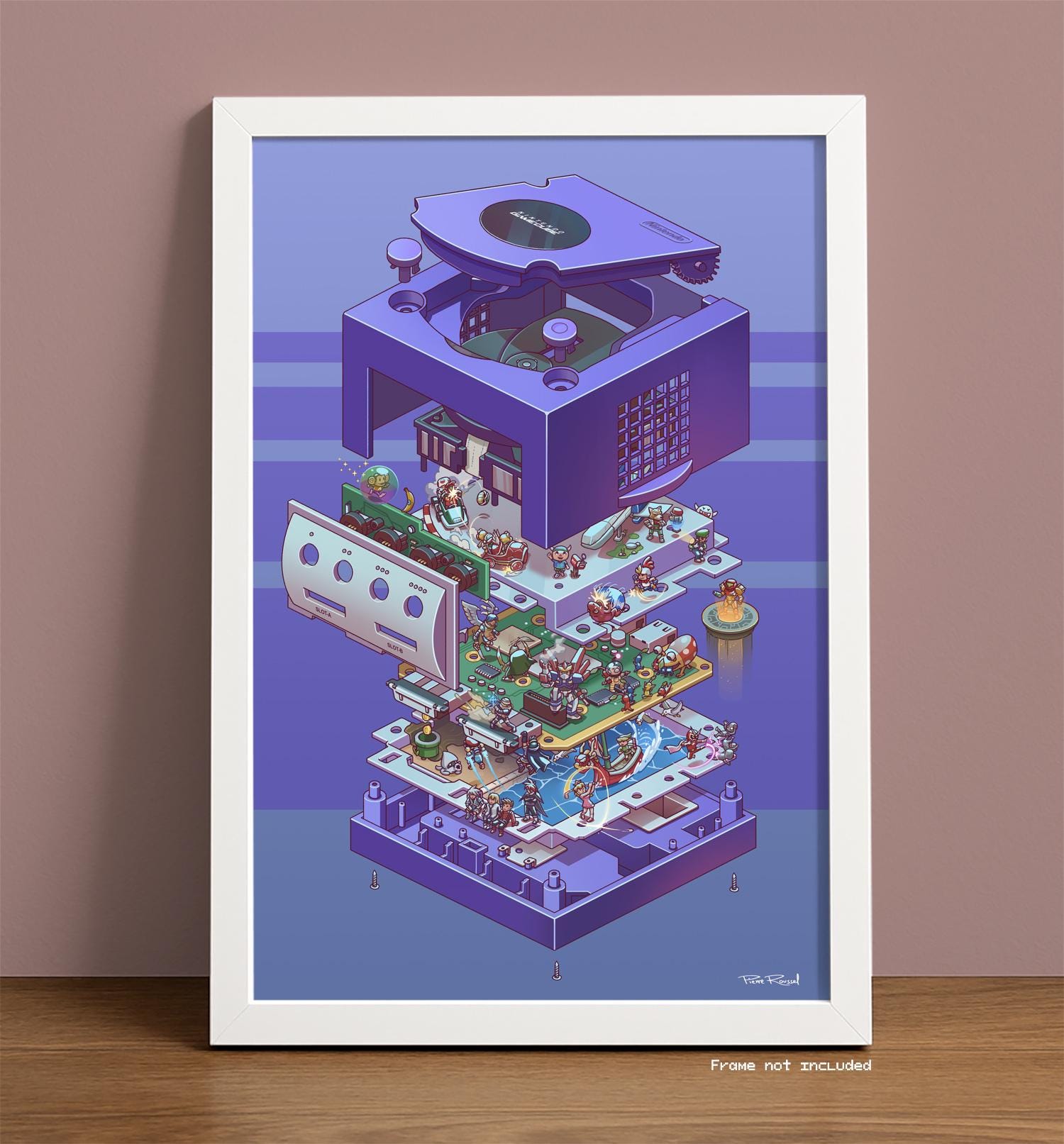 Gamecube Exploded Diagram: Retro Gaming Art Print - Etsy