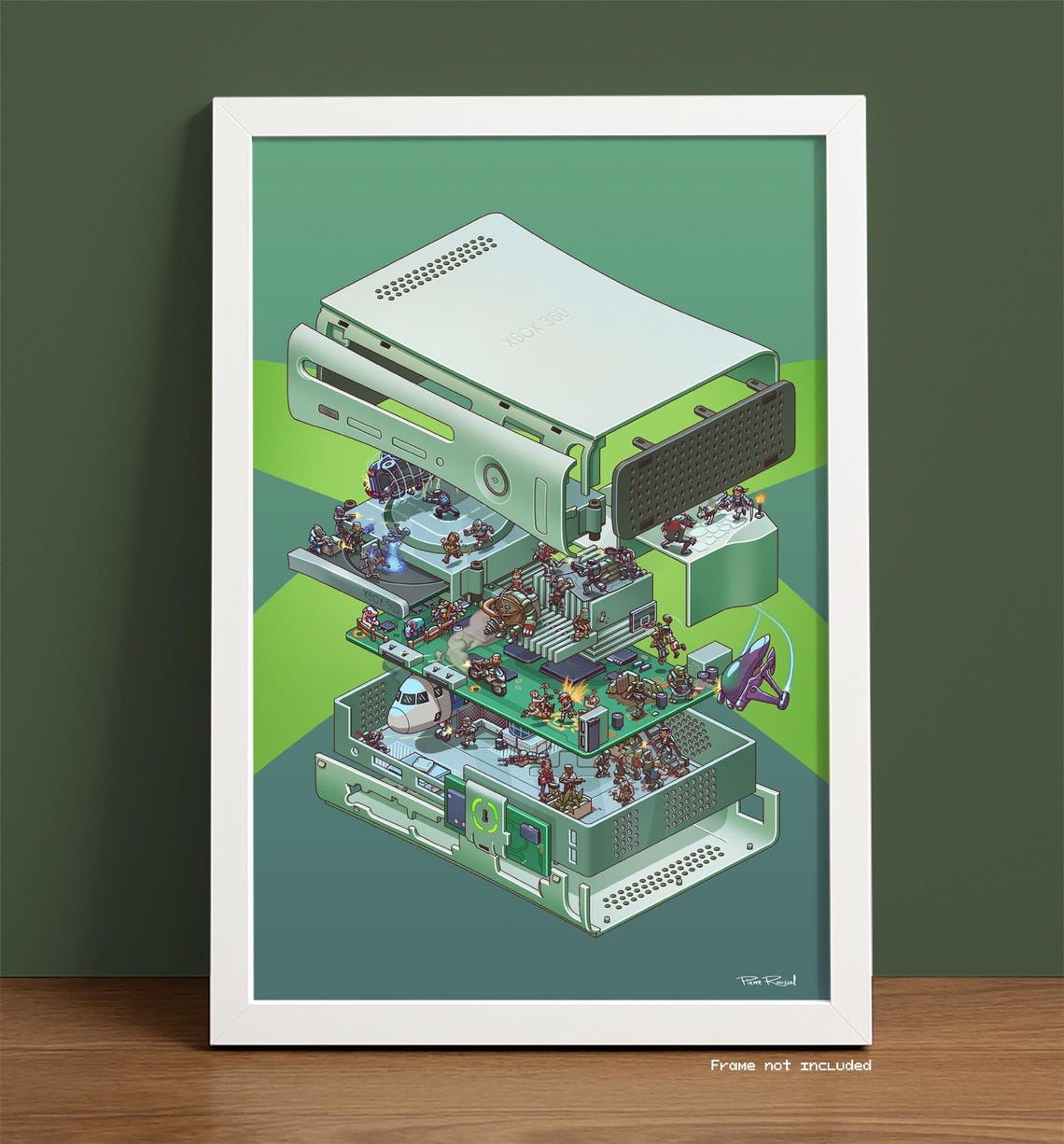 Exploded Gpu Diagram Poster Xbox 360 Exploded Diagram: Retro Gaming Art Print - Etsy